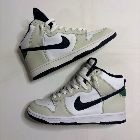 2004 Nike Dunk High Lt Bone Obsidian Classic Green 305287-041 Vintage Cream Y2K main image 7